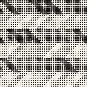 Seamless Irregular Geometric Pattern. Abstract Black and White Halftone Bac.. Stockillustratie