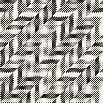 Seamless Irregular Geometric Pattern. Abstract Black and White Halftone Bac.. イラスト素材