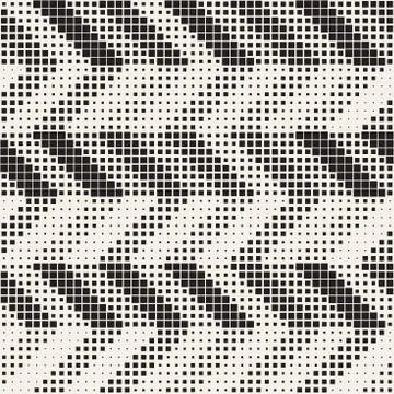 Seamless Irregular Geometric Pattern. Abstract Black and White Halftone Bac.. イラスト素材