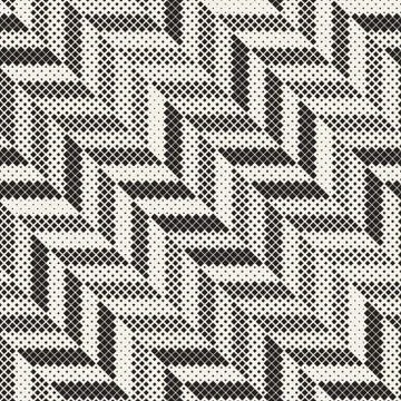 Seamless Irregular Geometric Pattern. Abstract Black and White Halftone Bac.. Stock Illustration