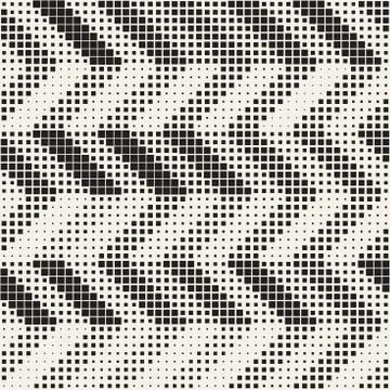 Seamless Irregular Geometric Pattern. Abstract Black and White Halftone Bac.. イラスト素材