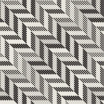 Seamless Irregular Geometric Pattern. Abstract Black and White Halftone Bac.. イラスト素材