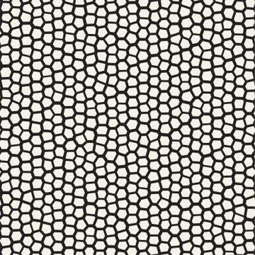 Seamless irregular lines vector mosaic pattern. Abstract chaotic tessellation Stock Illustration