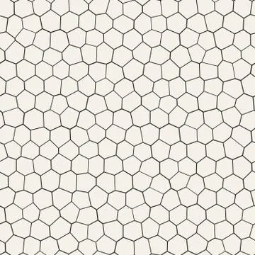 Seamless irregular lines vector mosaic pattern. Abstract chaotic tessellation Stock Illustration