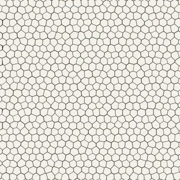 Seamless irregular lines vector mosaic pattern. Abstract chaotic tessellation Stock Illustration