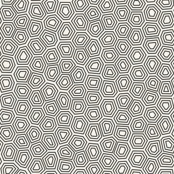Seamless irregular lines vector mosaic pattern. Abstract chaotic tessellation Illustrazione stock