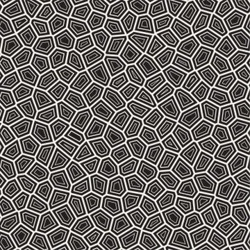 Seamless irregular lines vector mosaic pattern. Abstract chaotic tessellation Illustrazione stock