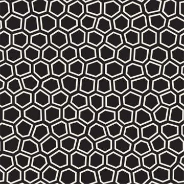 Seamless irregular lines vector mosaic pattern. Abstract chaotic tessellation Illustrazione stock