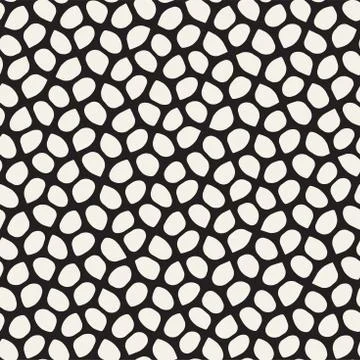 Seamless irregular lines vector mosaic pattern. Abstract chaotic tessellation Stock Illustration