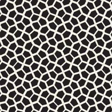 Seamless irregular lines vector mosaic pattern. Abstract chaotic tessellation Illustrazione stock