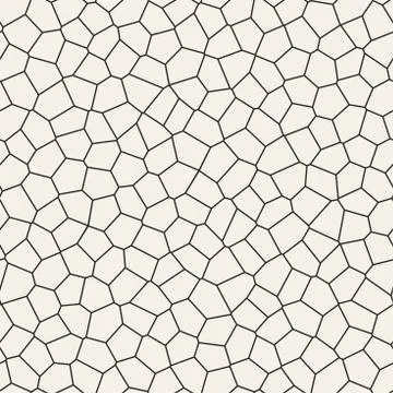 Seamless irregular lines vector mosaic pattern. Abstract chaotic tessellation 스톡 일러스트