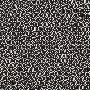 Seamless irregular lines vector mosaic pattern. Abstract chaotic tessellation Stock Illustration