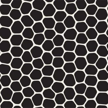 Seamless irregular lines vector mosaic pattern. Abstract chaotic tessellation Stock Illustration