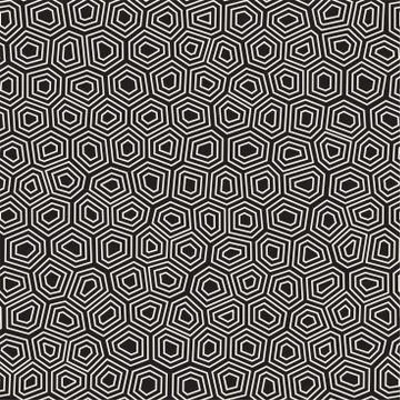Seamless irregular lines vector mosaic pattern. Abstract chaotic tessellation Illustrazione stock