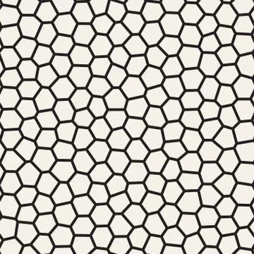 Seamless irregular lines vector mosaic pattern. Abstract chaotic tessellation Illustrazione stock