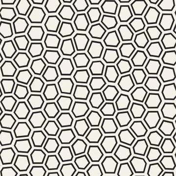 Seamless irregular lines vector mosaic pattern. Abstract chaotic tessellation Stock Illustration