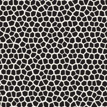 Seamless irregular lines vector mosaic pattern. Abstract chaotic tessellation Illustrazione stock