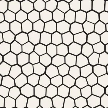 Seamless irregular lines vector mosaic pattern. Abstract chaotic tessellation Stock Illustration