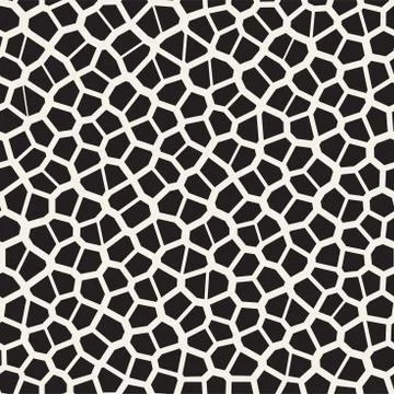 Seamless irregular lines vector mosaic pattern. Abstract chaotic tessellation Illustrazione stock