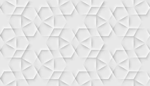 Seamless islam pattern with gloral tiled cells made from shadows and lights i Stock Illustration