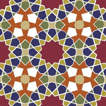 Seamless Islamic Geometric Pattern Background 스톡 일러스트