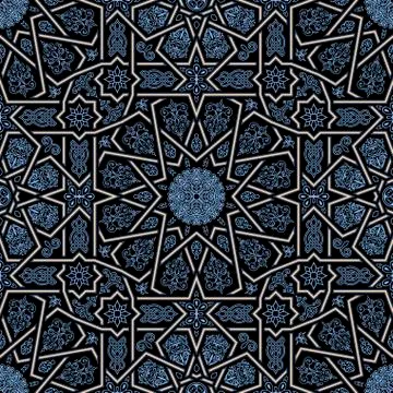 Seamless islamic Moroccan pattern. Arabic geometric ornament Stock Illustration