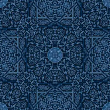Seamless islamic Moroccan pattern. Arabic geometric ornament Stock Illustration