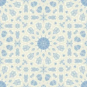 Seamless islamic Moroccan pattern. Arabic geometric ornament Stock Illustration