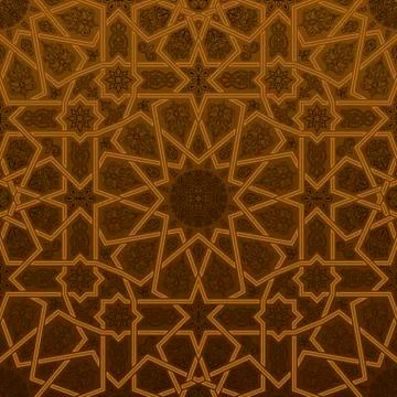 Seamless islamic Moroccan pattern. Arabic geometric ornament Stock Illustration