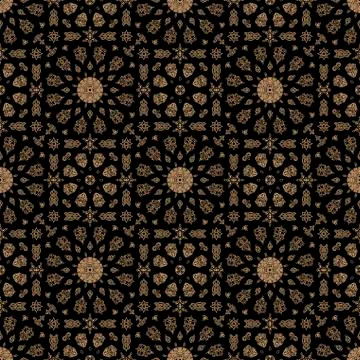 Seamless islamic Moroccan pattern. Arabic geometric ornament Stock Illustration