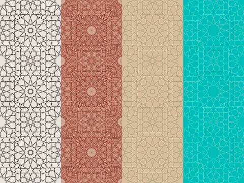 Seamless islamic Moroccan pattern. Arabic geometric ornament Stock Illustration