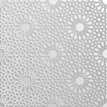 Seamless islamic pattern 3d . Traditional Arabic design element. 스톡 일러스트