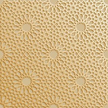 Seamless islamic pattern 3d . Traditional Arabic design element. Stock Illustration