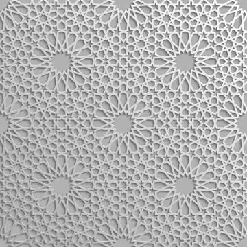 Seamless islamic pattern 3d . Traditional Arabic design element. 스톡 일러스트