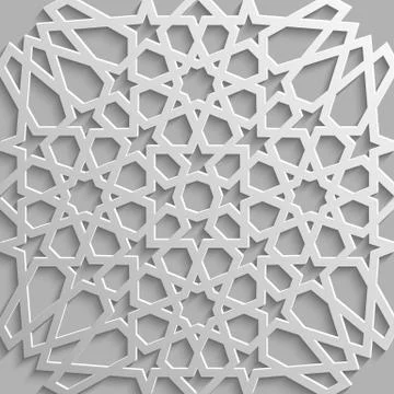 Seamless islamic pattern 3d . Traditional Arabic design element. 스톡 일러스트