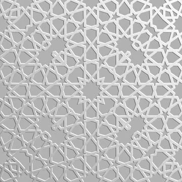 Seamless islamic pattern 3d . Traditional Arabic design element. イラスト素材
