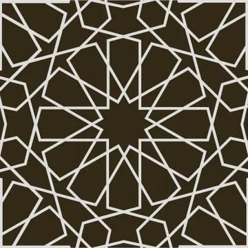 Seamless islamic pattern 3d . Traditional Arabic design element. 스톡 일러스트