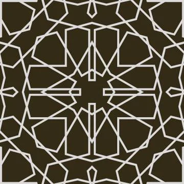 Seamless islamic pattern 3d . Traditional Arabic design element. Stock Illustration