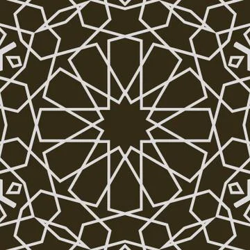 Seamless islamic pattern 3d . Traditional Arabic design element. Stock Illustration