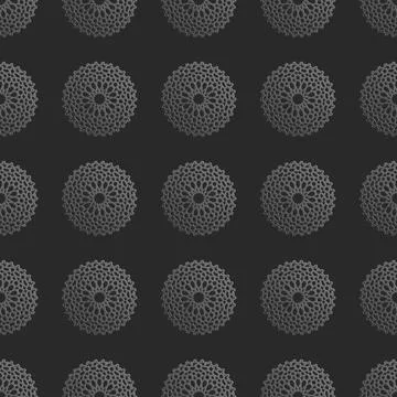 Seamless islamic pattern with radial ornament in moroccan style. Mettalic Stock Illustration