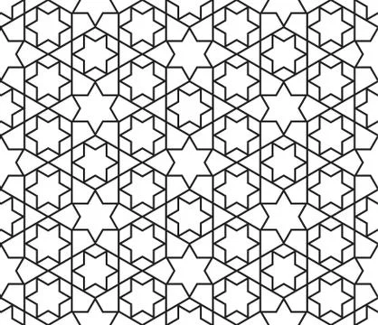 Seamless Islamic pattern, vector art Stock Illustration