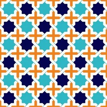 Seamless Islamic patterns in beige. Traditional muslim ornament. Stock Illustration