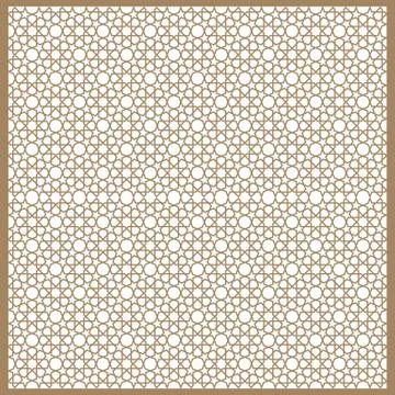 Seamless Islamic patterns in beige. Traditional muslim ornament. Stock Illustration