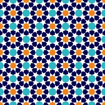 Seamless Islamic patterns in beige. Traditional muslim ornament. Stock Illustration
