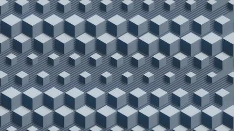 Seamless Isometric Gray Cubes Abstract Corporate Background Video stock 347125227