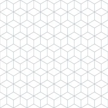 Seamless isometric grid with editable strokes. Vector geometric pattern Illustrazione stock