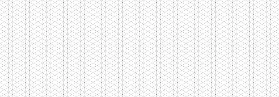 Seamless isometric grid paper. Dashed linear triangular blueprint repeating Illustrazione stock