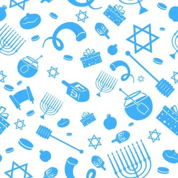 Seamless Israeli Holiday Pattern Stock Illustration