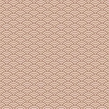 Seamless japanese geometrical pattern. Repeating asian nature textured. Sof.. Illustrazione stock
