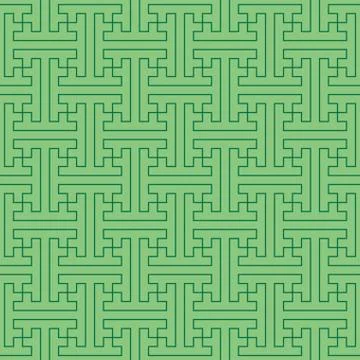 Seamless Japanese pattern combining T-shaped figures Stock Illustration